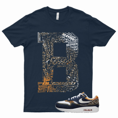 BLS T Shirt to Match Air Max 1 Denim Leopard Washed Dark Blue Picante Red Desert