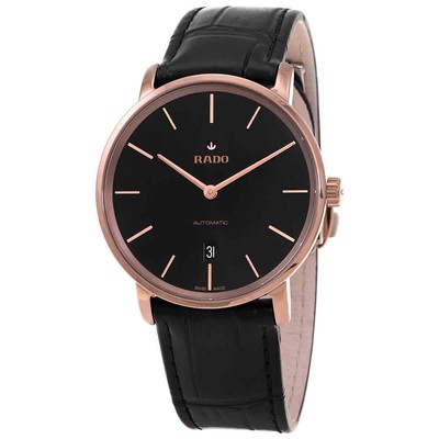 Rado DiaMaster Thinline Automatic Black Dial Mens Watch R14068166
