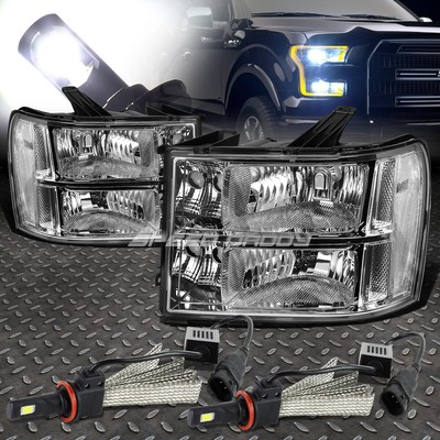 ХРОМИРОВАННЫЙ КОРПУС ФАРЫ + ПРОЗРАЧНЫЙ УГОЛ + СИСТЕМА БЕЛЫХ СВЕТОДИОДОВ 6000K ДЛЯ 07-14 GMT 900
