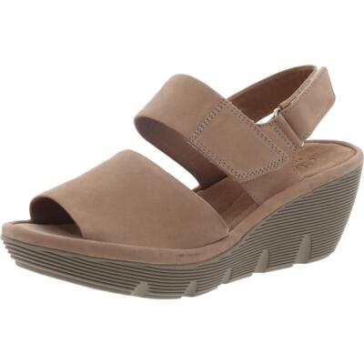 Женские босоножки на танкетке Clarks Clarene Glamour из нубука, повседневные босоножки на танкетке BHFO 6933