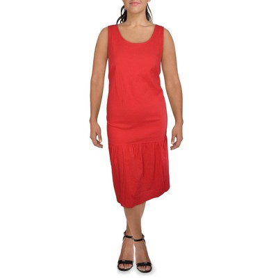 

Женское розовое прямое платье миди без рукавов Eileen Fisher розового цвета  BHFO 9438, Watermelon