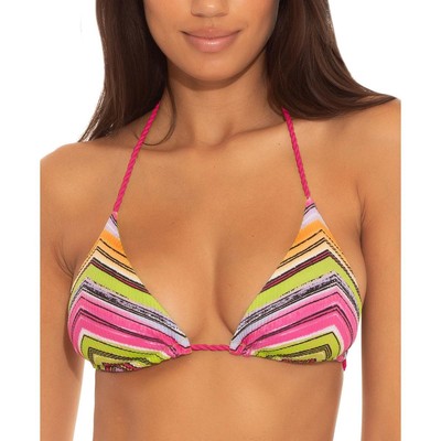 

Becca by Rebecca Virtue Womens Farah Halter Bikini Swim Top Swimsuit BHFO 8298, Multi