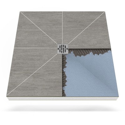 Duschelement Duschwanne befliesbar bodeneben begehbare Dusche PLUS Duschtasse