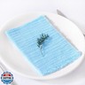 MLMC 10 Pack Baby Blue Cloth Napkins with Fringe Boho Fall Linen Napkins Washable Reusable Rustic Dinner Table Decor 17