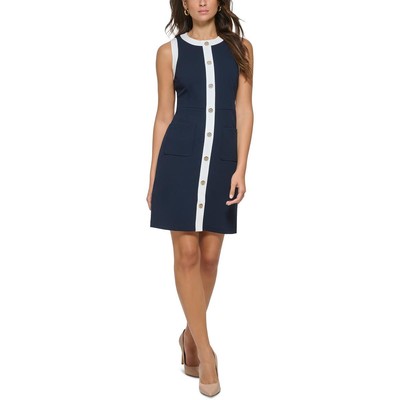 Женское темно-синее рабочее платье-футляр с карманами Tommy Hilfiger 14 BHFO 9088