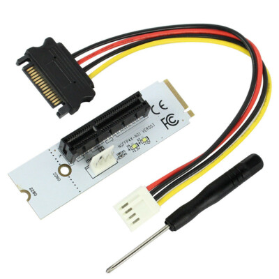 ITHOO for NGFF M2 to PCI-e 4X 1X Slot Riser Card M Key SSD Port to PCIE Adapter