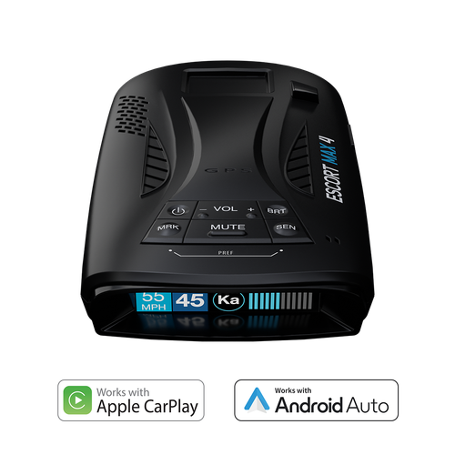 Escort MAX 4 Radar Detector 2X Filtering Advanced Range GPS Bluetooth CarPlay