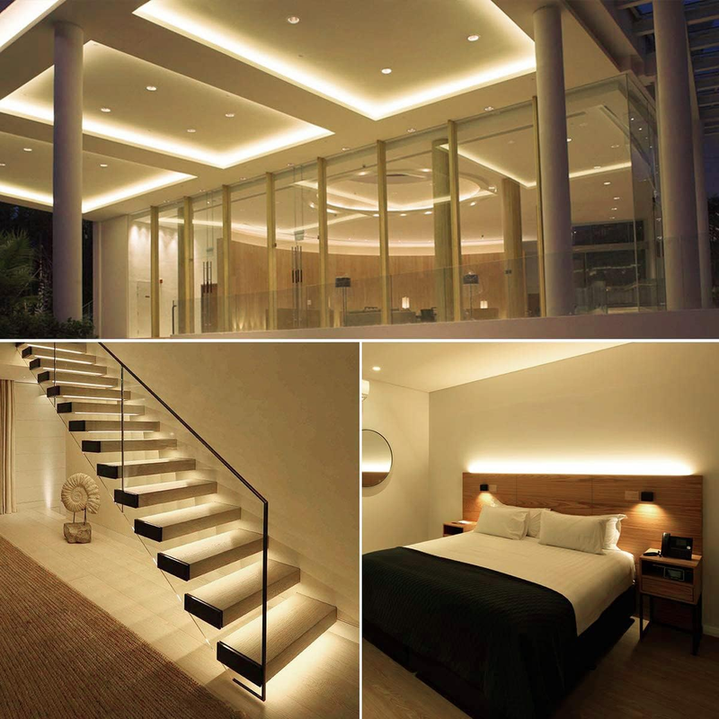 LED Strip Lights, 16.4ft 12V Dimmable and Flexible 3000K Warm White Strip Lights