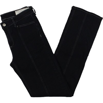 

Женские темно-синие джинсы прямого кроя со средней посадкой Rag - Bone Cate  BHFO 3571, Black bird, Cate