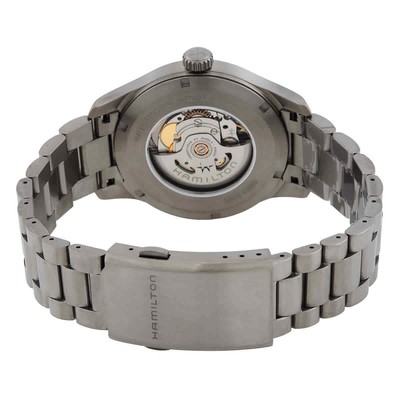 Pre-owned Hamilton Khaki Field Titanium Automatic Blue Dial Men's Watch H70545140