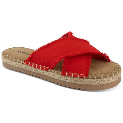 Style & Co. Женские красные парусиновые босоножки Kelt, размер 6, средний (B,M), BHFO 2756