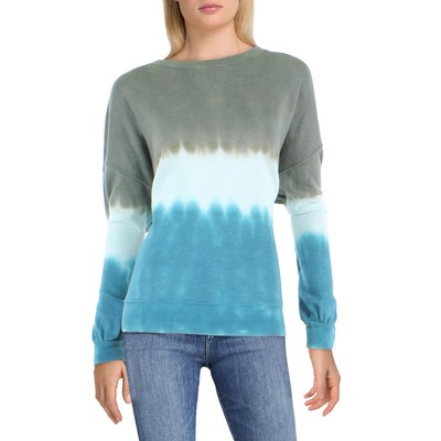 

Женский зеленый уютный пуловер с круглым вырезом Style - Co.  BHFO 1107, Green tie-dye