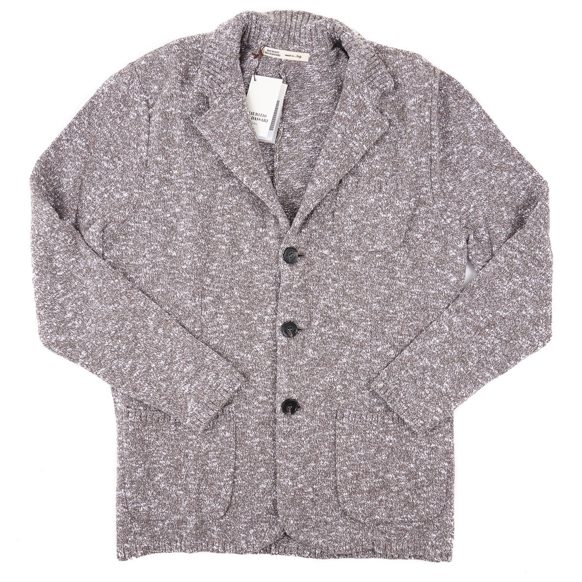 Pre-owned Maurizio Baldassari F/w 24-25 Wool Cardigan Sweater-blazer M (eu 50) Swacket In Brown