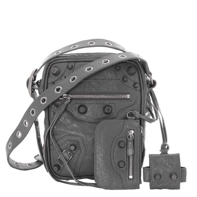 Pre-owned Balenciaga Le Cagole Men Crossbody Bag In Dark Grey 719065 210kr 1404 In Gray