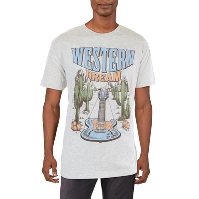 Persaya Mens Gray Crewneck Pull On Top Graphic T-Shirt Shirt XL BHFO 9009