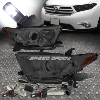 БОКОВАЯ ФАРА U-HALO С ДЫМЧАТЫМ ПРОЕКТОРОМ ЯНТАРНОГО ЦВЕТА + СВЕТОДИОДНАЯ ЛАМПА 6000K ДЛЯ 11-13 HIGHLANDER