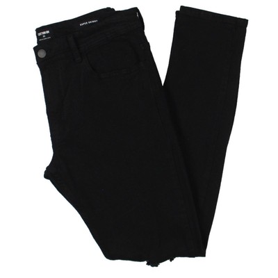 Мужские черные рваные джинсы-скинни из стрейч-денима с хлопковой подкладкой 30 BHFO 5965