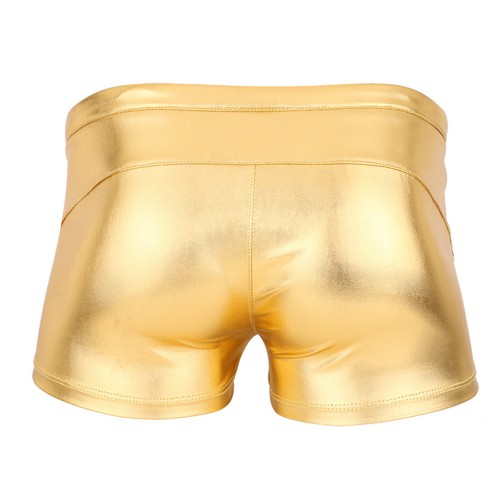 mens metallic gold swim shorts