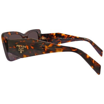Pre-owned Prada Dark Brown Cat Eye Ladies Sunglasses Pr 08ys 01v8c1 51 Pr 08ys 01v8c1 51