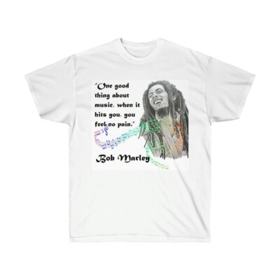 Bob Marley One Good Thing About Music Unisex Ultra Cotton Tee