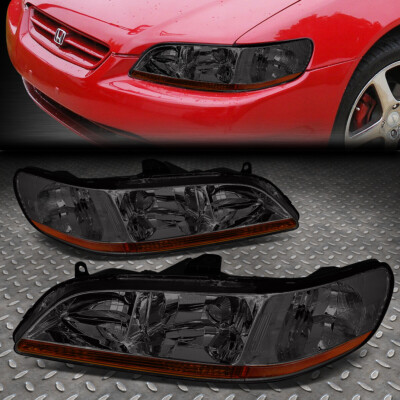 ДЛЯ 98-02 HONDA ACCORD 2/4DR ДЫМЧАТЫЕ ЛИНЗЫ ЯНТАРНЫЕ СИГНАЛЬНЫЕ ЛАМПЫ УГЛОВЫХ ФАР