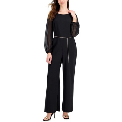 

Женский черный прозрачный комбинезон с вырезом «лодочкой» Connected Apparel  BHFO 5432