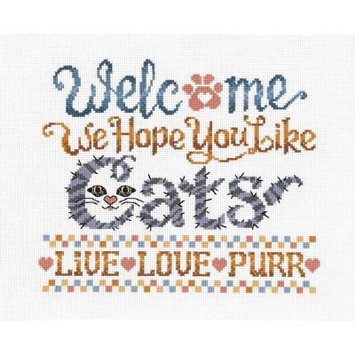 Imaginating Inc. Hope You Like Cats Counted Cross-Stitch Kit