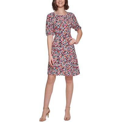 

Женское коктейльное летнее платье миди Tommy Hilfiger BHFO 0196, Orange/pink