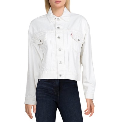 

Женская короткая джинсовая куртка цвета слоновой кости Levi Strauss - Co.  BHFO 6327, Цвет слоновой кости