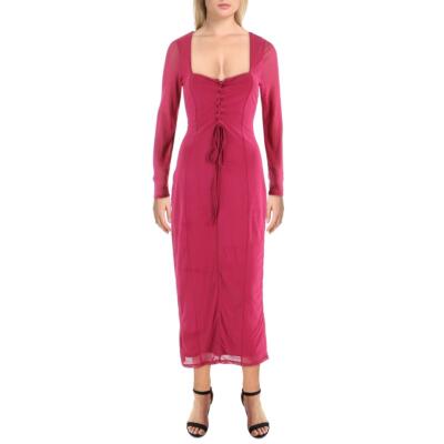 

Женское розовое облегающее платье миди с длинными рукавами Bar III  BHFO 2792, Pink