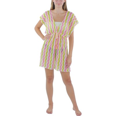 Женская вязаная накидка Becca by Rebecca Virtue для солнцестояния розового цвета XS/S BHFO 7815