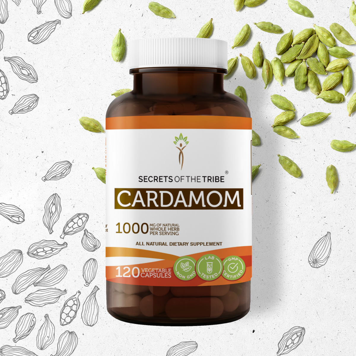 Secrets Of The Tribe Cardamom Capsules, 500 mg