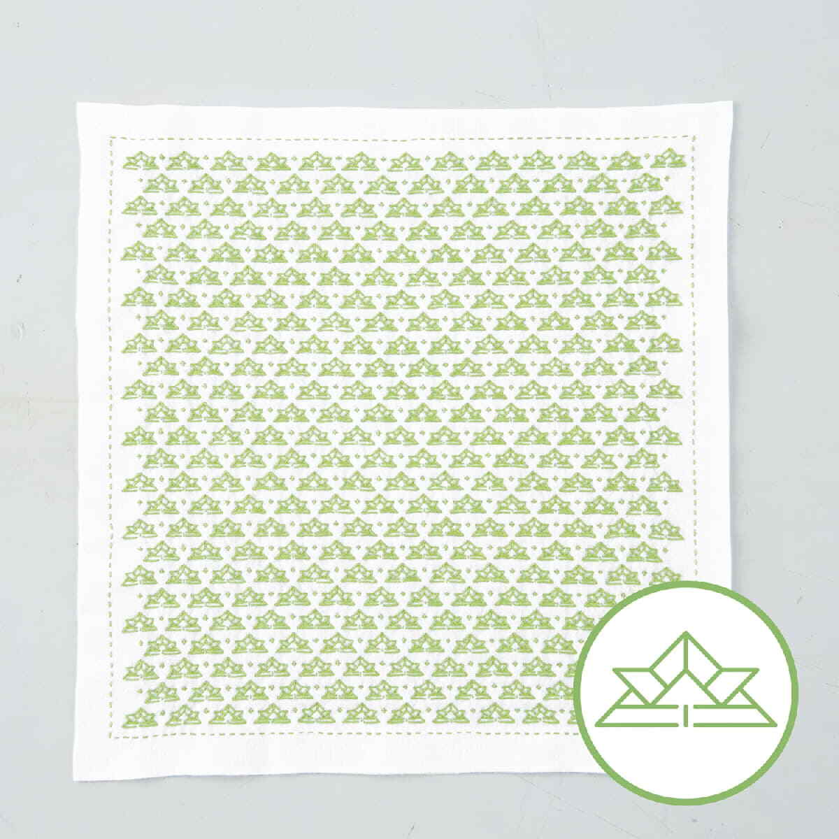 Olympus stamped Hitomezashi Sashiko stitch kit 