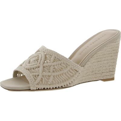 Женские сандалии Veronica Beard Ezrah Macrame Espadrille на танкетке BHFO 5580