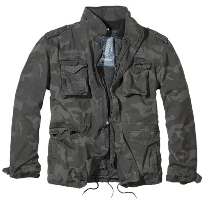 Pre-owned Brandit M65 Giant Field Jacket Mens Army Coat Vintage Warm Liner Parka Dark Camo In Other
