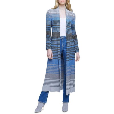 

LAgence Женский полосатый макси-свитер-кардиган с длинными рукавами BHFO 5254, Blue ombre