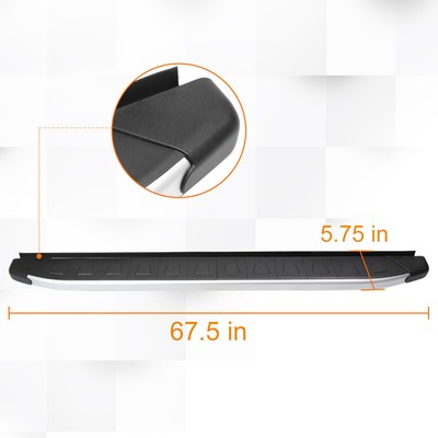 For 10-15 Hyundai Tucson Aluminum 5.75" Side Step Nerf Bar Running Board Black