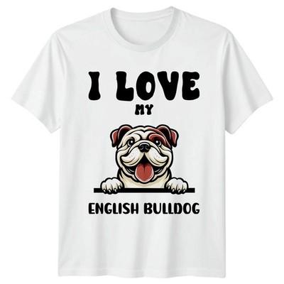 I Love My English Bulldog T-Shirt English Bulldog Dog Owner