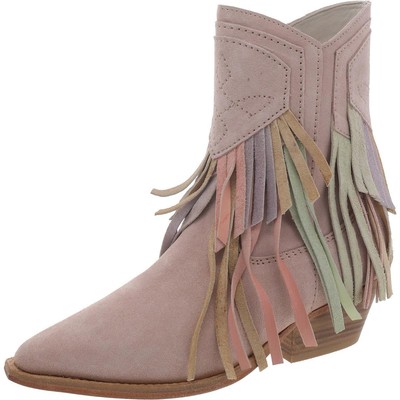 Женские розовые ковбойские сапоги в стиле вестерн с бахромой от Lawless People Womens BHFO 6346