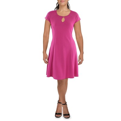 24seven Comfort Apparel Женское трикотажное платье фактурного кроя и расклешенное платье-клеш Plus BHFO 4742