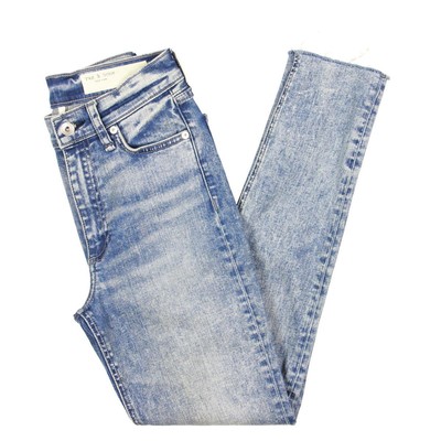 

Женские джинсы-скинни Rag - Bone Nina Blue с бахромой по кромке до щиколотки  BHFO 4790, Pearl, Nina