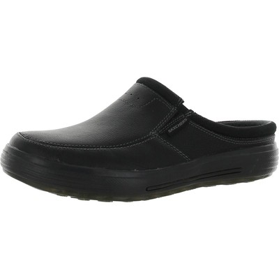 

Мужские портеры Skechers — черные кожаные сабо Vamen, ширина 11,5 (E) BHFO 2406, Черный