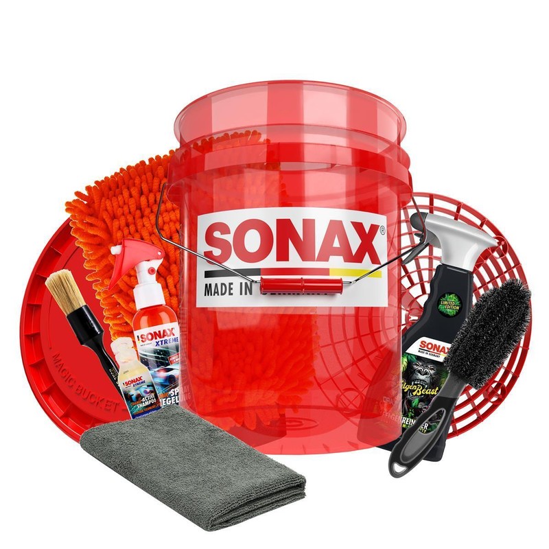Auto Wascheimer Set Sonax Waschset Autoshampoo Felgenreiniger  FelgenbüRste