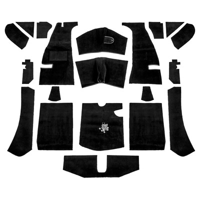 MGA 1500 1600 / Mk2 Carpet set Cockpit main LHD Black Nylon 1955-1962 RD & Coupe
