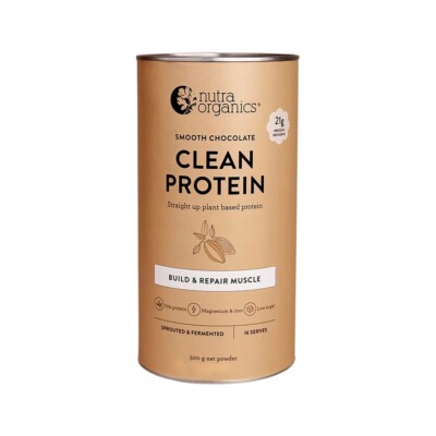 NEW Nutra Organics Clean Protein Smooth Chocolate 500g