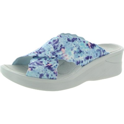 

Женские сандалии Bzees Sahara Multi Comfort Slide Sandals Shoes 6 Medium (B,M) BHFO 5587, Blue tie dye