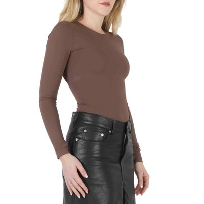 Pre-owned Maison Margiela Tobacco Long-sleeved Bodysuit In Brown