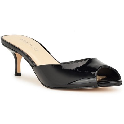 Женские туфли Nine West WN Lillo 3 черного цвета на каблуке в виде котенка 7 средних размеров (B, M) BHFO 2655
