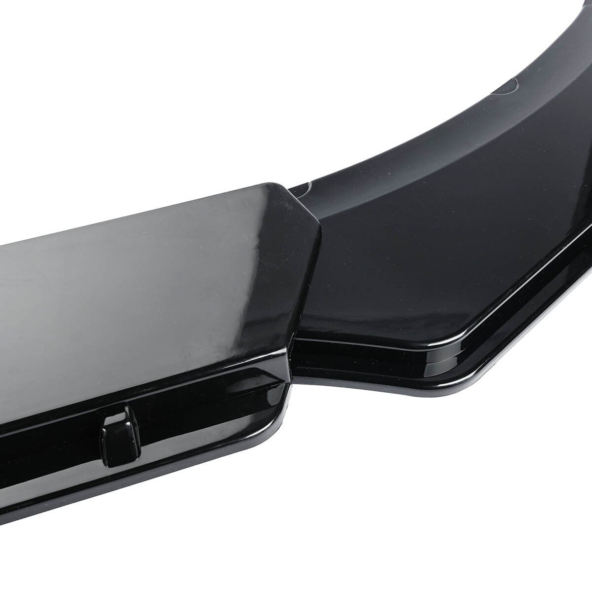 For BMW X1 2010-2023 Gloss Black Front Bumper Lip Spoiler Splitter + Strut Rods