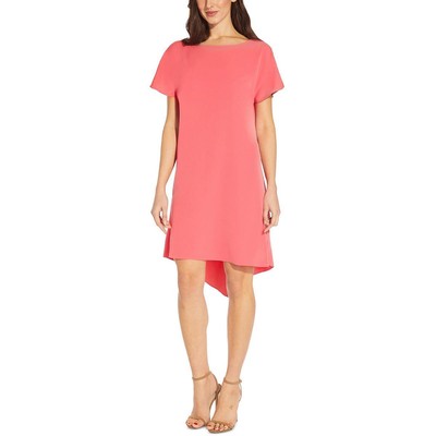 Женское розовое коктейльное платье миди с высокой посадкой Adrianna Papell 6 BHFO 9691